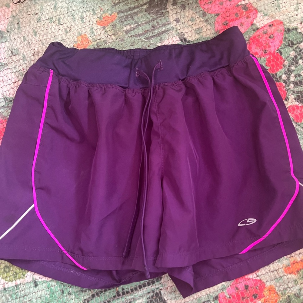 Champion women’s Purple athletic drawstring shorts size XS gently used no stains